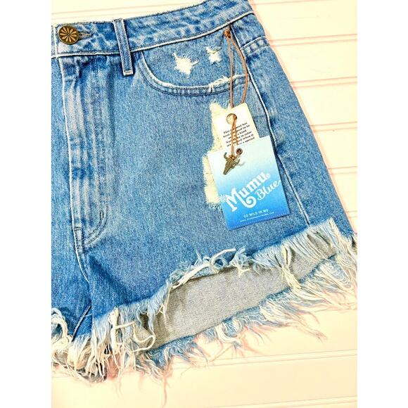 SMYMM Houston High Waisted Shorts in Tide Size 31 - Picture 2 of 7